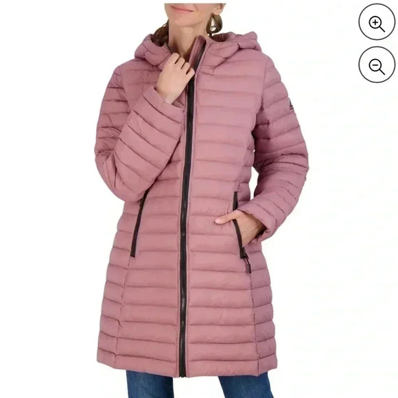 Reebok Women's Midweight Dusty Rose Puffer Coat  sz 3 X - Picture 6 of 9